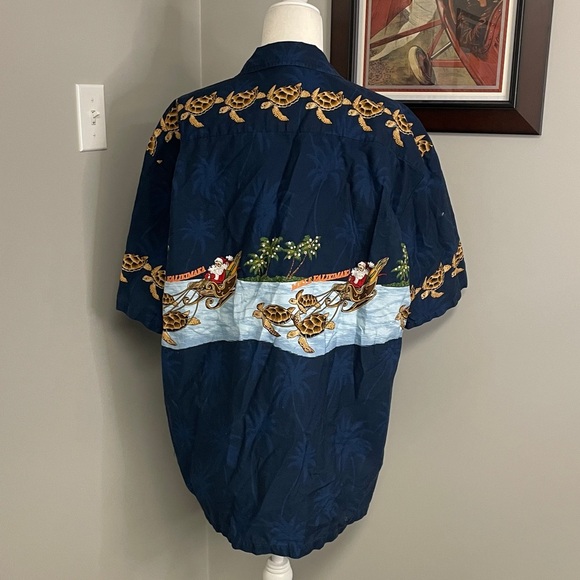 Pacific Legend Mens size XXL/2XL Santa Christmas Hawaiian Shirt Mele Kalikimaka - Picture 4 of 6